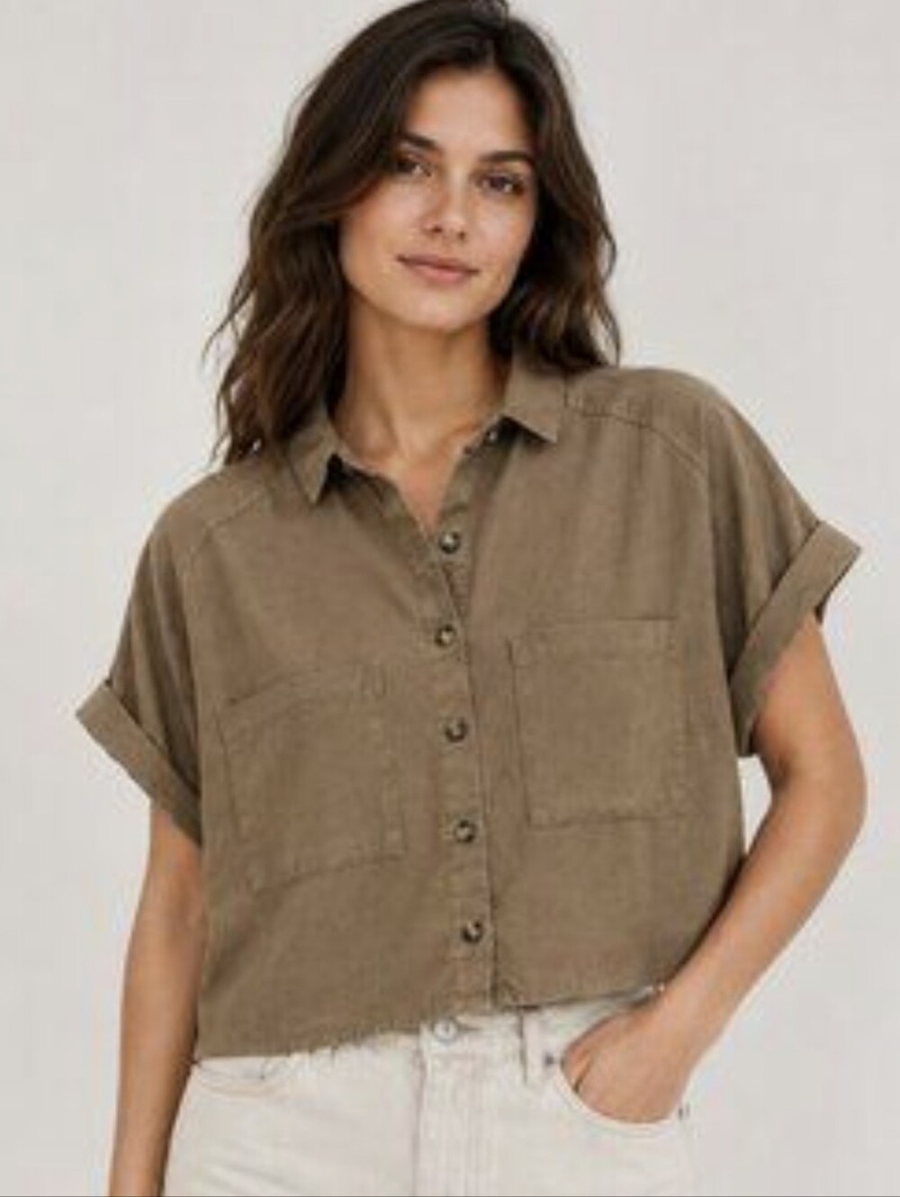 Suite 2939 Crop Linen Blend